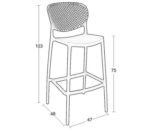 JOY BLACK 75εκ. ΣΚΑΜΠΟ ΠΟΛ/ΝΙΟΥ 47X48X103εκ. - ΣΚΑΜΠΩ στο Milonadakis.gr