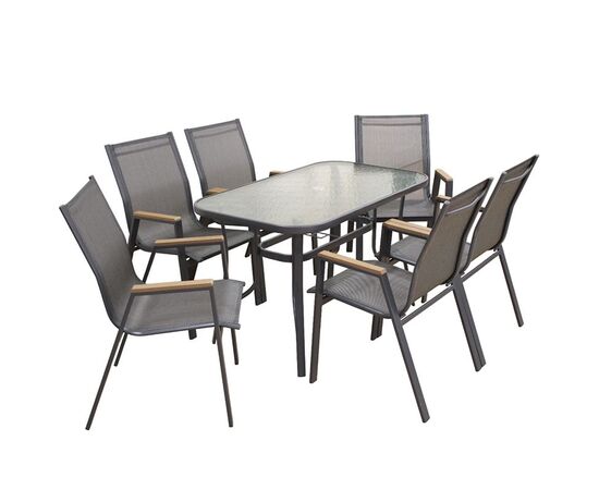 SELBY SET ΤΡΑΠΕΖΑΡΙΑΣ 7ΤΜΧ ΑΝΘΡΑΚΙ 120Χ70εκ. - ΣΕΤ ΤΡΑΠΕΖΑΡΙΕΣ στο Milonadakis.gr