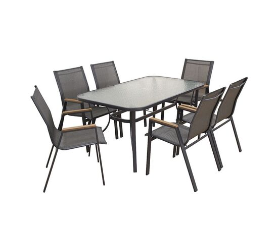 SELBY SET ΤΡΑΠΕΖΑΡΙΑΣ 7ΤΜΧ ΑΝΘΡΑΚΙ 150Χ90εκ. - ΣΕΤ ΤΡΑΠΕΖΑΡΙΕΣ στο Milonadakis.gr