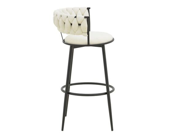 Σκαμπό μπαρ Alkia I pakoworld ύφασμα σε εκρού απόχρωση- πόδι μαύρο μέταλλο 50x56x95εκ - ΣΚΑΜΠΟ ΜΠΑΡ στο Milonadakis.gr