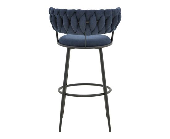 Σκαμπό μπαρ Alkia I pakoworld ύφασμα σε μπλε σκούρο απόχρωση- πόδι μαύρο μέταλλο 50x56x95εκ - ΣΚΑΜΠΟ ΜΠΑΡ στο Milonadakis.gr