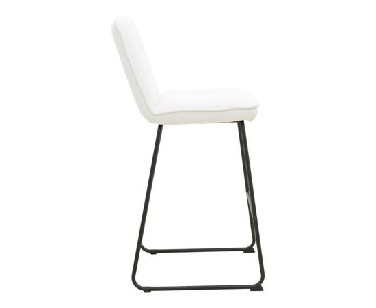 Σκαμπό μπαρ Essential pakoworld ύφασμα μπεζ-πόδι μάυρο μεταλλικό 53x64.5x107εκ - ΣΚΑΜΠΟ ΜΠΑΡ στο Milonadakis.gr