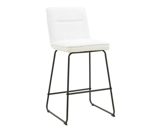 Σκαμπό μπαρ Essential pakoworld ύφασμα μπεζ-πόδι μάυρο μεταλλικό 53x64.5x107εκ - ΣΚΑΜΠΟ ΜΠΑΡ στο Milonadakis.gr