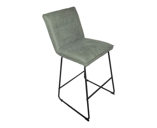 Σκαμπό μπαρ Essential pakoworld ύφασμα χακί-πόδι μάυρο μεταλλικό 53x64.5x107εκ - ΣΚΑΜΠΟ ΜΠΑΡ στο Milonadakis.gr