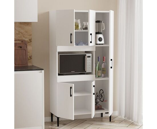 Ντουλάπια κουζίνας Defne pakoworld σε λευκή απόχρωση 89x37.5x160εκ - ΝΤΟΥΛΑΠΙΑ - ΠΑΠΟΥΤΣΟΘΗΚΕΣ στο Milonadakis.gr