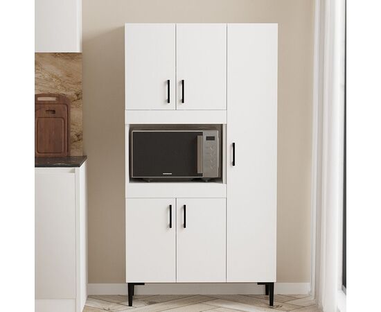 Ντουλάπια κουζίνας Defne pakoworld σε λευκή απόχρωση 89x37.5x160εκ - ΝΤΟΥΛΑΠΙΑ - ΠΑΠΟΥΤΣΟΘΗΚΕΣ στο Milonadakis.gr