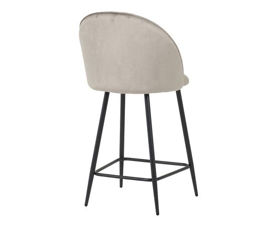 Σκαμπό μπαρ μεσαίου ύψους Perch pakoworld βελούδο σε γκρί απόχρωση με μαύρα μεταλλικά πόδια 50x43x99εκ - ΣΚΑΜΠΟ ΜΠΑΡ στο Milonadakis.gr