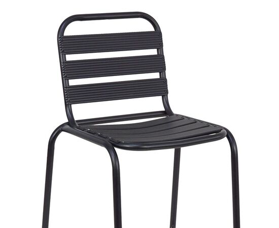 Σκαμπό μπαρ Sussie pakoworld μαύρο μέταλλο με φέτες αλουμινίου 58x58x111εκ - ΣΚΑΜΠΩ στο Milonadakis.gr