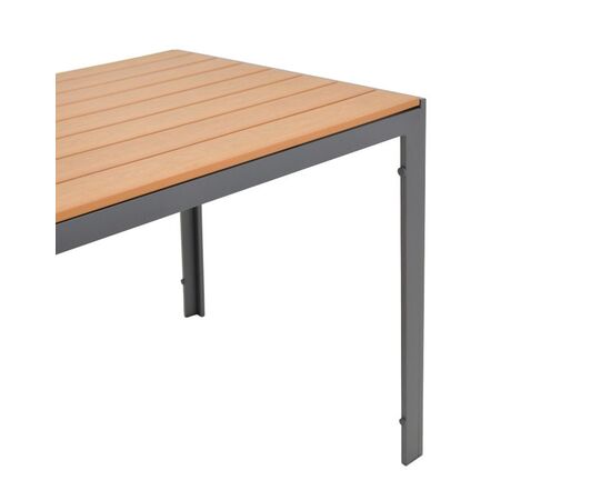 Τραπέζι Nares pakoworld αλουμίνιο ανθρακί-plywood φυσικό 140x80x72.5εκ - ΤΡΑΠΕΖΙΑ ΕΞ. ΧΩΡΟΥ στο Milonadakis.gr