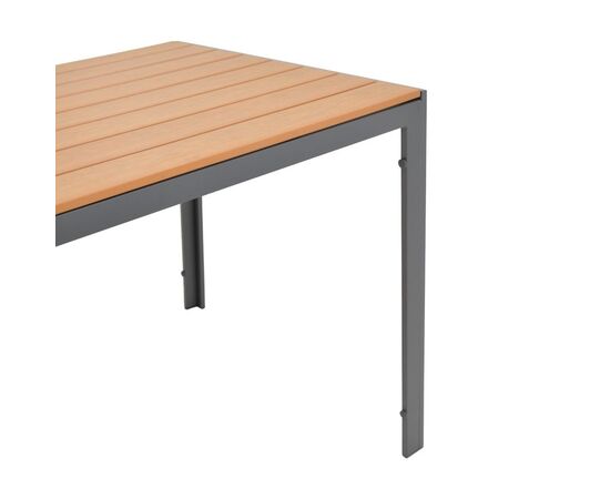 Τραπέζι Nares pakoworld αλουμίνιο ανθρακί-plywood φυσικό 140x80x72.5εκ - ΤΡΑΠΕΖΙΑ ΕΞ. ΧΩΡΟΥ στο Milonadakis.gr