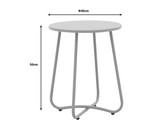 Τραπέζι Bramwell pakoworld μέταλλο μπεζ Φ40x50εκ - ΤΡΑΠΕΖΙΑ ΕΞ. ΧΩΡΟΥ στο Milonadakis.gr