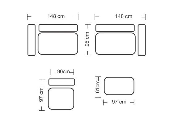 Πολυμορφικός-αναστρέψιμος καναπές London pakoworld ανοιχτό γκρι ύφασμα με μαξιλάρια σε ποντικί απόχρωση 296x246x95εκ - ΚΑΝΑΠΕΔΕΣ-ΣΑΛΟΝΙΑ στο Milonadakis.gr