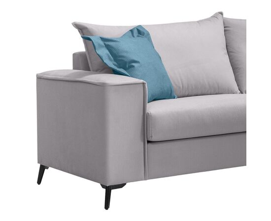 Σετ σαλονιού 2τεμ Verona pakoworld ανοιχτό γκρι ύφασμα με μαξιλάρια σε μπλε απόχρωση - ΚΑΝΑΠΕΔΕΣ-ΣΑΛΟΝΙΑ στο Milonadakis.gr