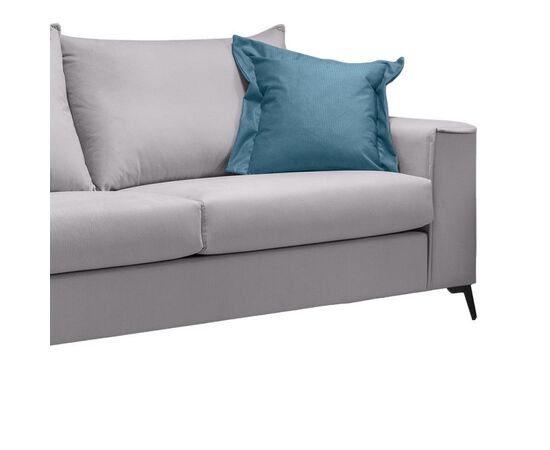 Σετ σαλονιού 2τεμ Verona pakoworld ανοιχτό γκρι ύφασμα με μαξιλάρια σε μπλε απόχρωση - ΚΑΝΑΠΕΔΕΣ-ΣΑΛΟΝΙΑ στο Milonadakis.gr