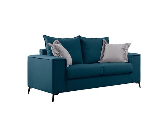 Σετ σαλονιού 2τεμ Verona pakoworld μπλε ύφασμα με μαξιλάρια σε απόχρωση ανοιχτό γκρι - ΚΑΝΑΠΕΔΕΣ-ΣΑΛΟΝΙΑ στο Milonadakis.gr