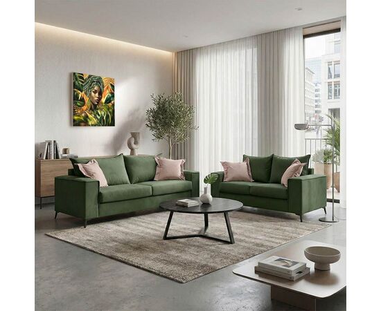 Σετ σαλονιού 2τεμ Verona pakoworld κυπαρισσί ύφασμα με μαξιλάρια σε κρεμ απόχρωση - ΚΑΝΑΠΕΔΕΣ-ΣΑΛΟΝΙΑ στο Milonadakis.gr