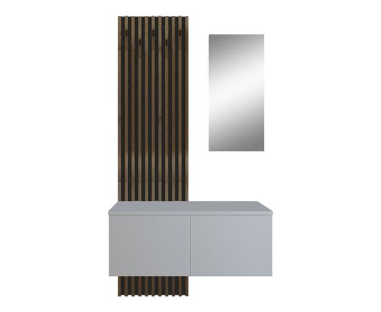 Έπιπλο εισόδου Arika pakoworld λευκό-sonoma 100x37x199.5εκ - ΕΠΙΠΛΑ ΕΙΣΟΔΟΥ στο Milonadakis.gr