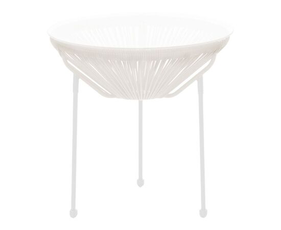 Τραπέζι Acapulco pakoworld μεταλλο-pe rattan σε λευκή απόχρωση Φ50x52εκ - ΤΡΑΠΕΖΙΑ ΕΞ. ΧΩΡΟΥ στο Milonadakis.gr