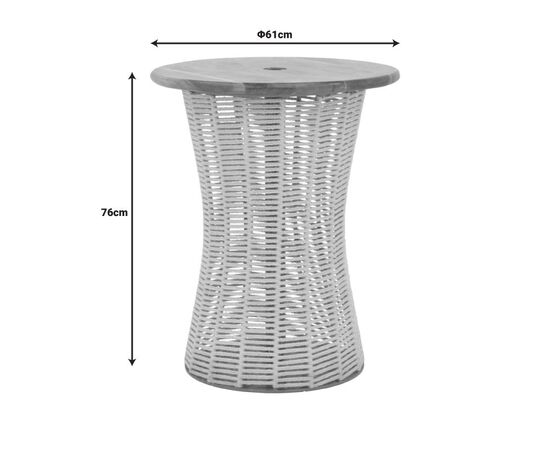 Τραπέζι Lemelo pakoworld μέταλλο-sal wood-γιούτα σε εκρού απόχρωση Φ61x76εκ - ΟΜΠΡΕΛΕΣ ΚΑΙ ΒΑΣΕΙΣ στο Milonadakis.gr