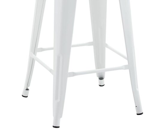 Σκαμπό μπαρ μεσαίου ύψους με πλάτη Utopia pakoworld μέταλλο σε λευκή απόχρωση 42x42x86εκ - ΣΚΑΜΠΟ ΜΠΑΡ στο Milonadakis.gr