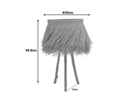 Επιτραπέζιο φωτιστικό Herfo Inart Ε27 ρατάν σε φυσική απόχρωση Φ30x58.8εκ - ΕΠΙΤΡΑΠΕΖΙΑ ΦΩΤΙΣΤΙΚΑ στο Milonadakis.gr