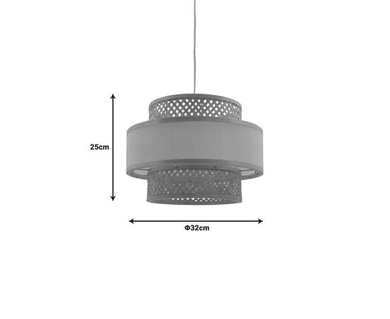 Φωτιστικό οροφής Certy Inart Ε27 μπαμπού σε φυσική απόχρωση Φ32x25εκ - ΦΩΤΙΣΤΙΚΑ ΟΡΟΦΗΣ στο Milonadakis.gr