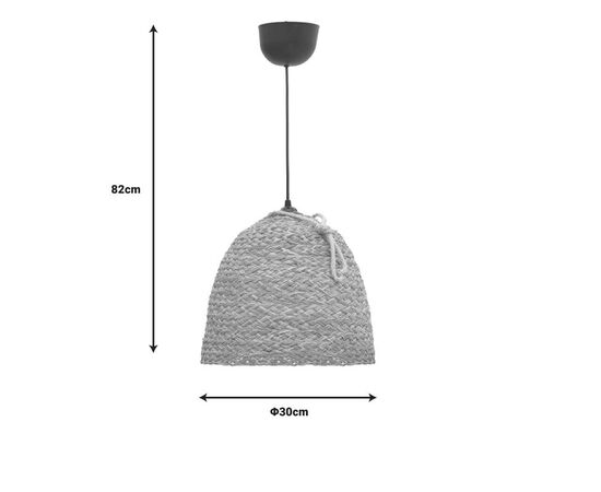 Φωτιστικό οροφής Lamper Inart ψάθινο φυσικό Φ30x82εκ - ΦΩΤΙΣΤΙΚΑ ΟΡΟΦΗΣ στο Milonadakis.gr