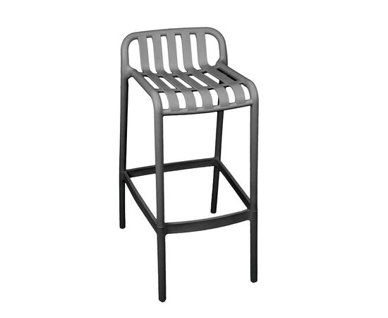 Σκαμπό μπαρ Zoi pakoworld pp σε ανθρακί απόχρωση 36x56x87εκ - ΣΚΑΜΠΩ στο Milonadakis.gr