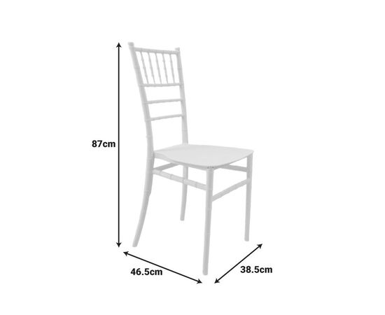 Καρέκλα Tiffany Ι pakoworld pp σε λευκή απόχρωση 38.5x46.5x87εκ - ΚΑΡΕΚΛΕΣ στο Milonadakis.gr