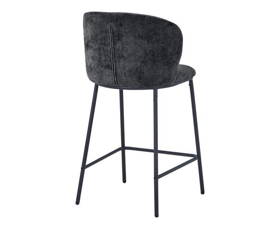 Σκαμπό μπαρ Karg pakoworld γκρι ύφασμα-πόδι μαύρο μέταλλο 49x46x93εκ - ΣΚΑΜΠΟ ΜΠΑΡ στο Milonadakis.gr