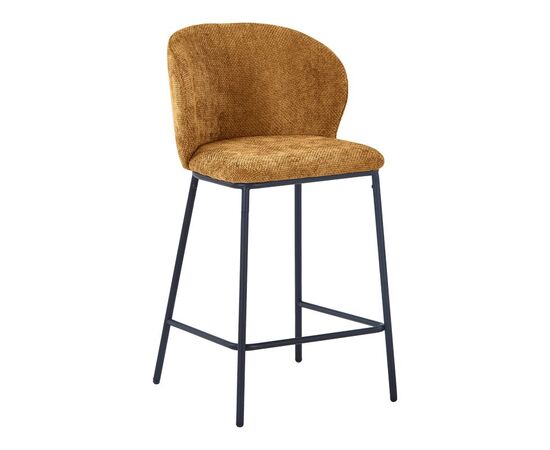 Σκαμπό μπαρ Karg pakoworld camel ύφασμα-πόδι μαύρο μέταλλο 49x46x93εκ - ΣΚΑΜΠΟ ΜΠΑΡ στο Milonadakis.gr