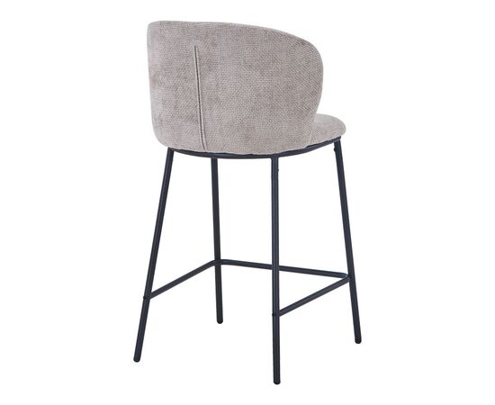 Σκαμπό μπαρ Karg pakoworld μπεζ ύφασμα-πόδι μαύρο μέταλλο 49x46x93εκ - ΣΚΑΜΠΟ ΜΠΑΡ στο Milonadakis.gr