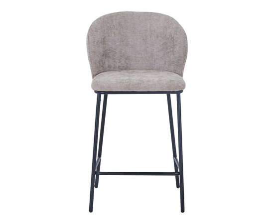 Σκαμπό μπαρ Karg pakoworld μπεζ ύφασμα-πόδι μαύρο μέταλλο 49x46x93εκ - ΣΚΑΜΠΟ ΜΠΑΡ στο Milonadakis.gr