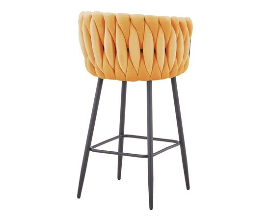 Σκαμπό μπαρ Vivian pakoworld κίτρινο βελούδο-πόδι μαύρο μέταλλο 57x50x100εκ - ΣΚΑΜΠΟ ΜΠΑΡ στο Milonadakis.gr