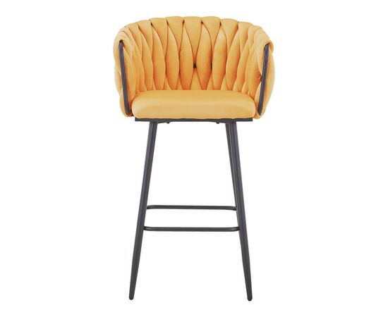 Σκαμπό μπαρ Vivian pakoworld κίτρινο βελούδο-πόδι μαύρο μέταλλο 57x50x100εκ - ΣΚΑΜΠΟ ΜΠΑΡ στο Milonadakis.gr