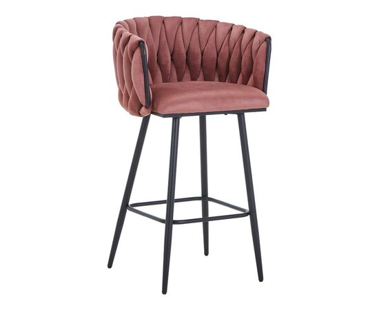 Σκαμπό μπαρ Vivian pakoworld σάπιο μήλο βελούδο-πόδι μαύρο μέταλλο 57x50x100εκ - ΣΚΑΜΠΟ ΜΠΑΡ στο Milonadakis.gr