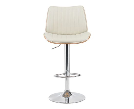 Σκαμπό μπαρ Amani pakoworld περιστρεφόμενο μπεζ pu-βάση χρωμίου 50.5x54x87.5-107.5εκ - ΣΚΑΜΠΟ ΜΠΑΡ στο Milonadakis.gr