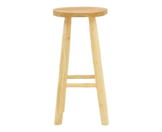 Σκαμπό μπαρ Nusiwo pakoworld teak ξύλο σε φυσική απόχρωση Φ35x70εκ - ΣΚΑΜΠΟ ΜΠΑΡ στο Milonadakis.gr