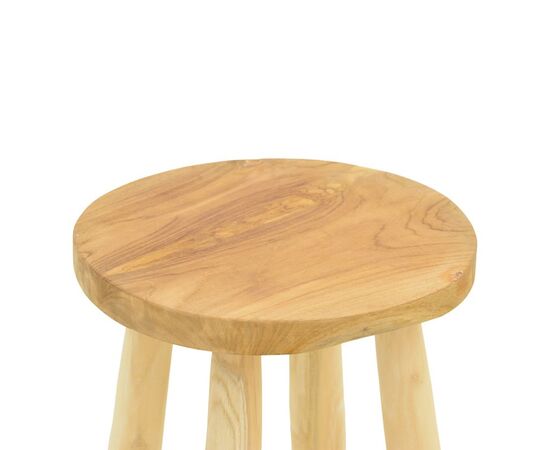 Σκαμπό μπαρ Nusiwo pakoworld teak ξύλο σε φυσική απόχρωση Φ35x70εκ - ΣΚΑΜΠΟ ΜΠΑΡ στο Milonadakis.gr