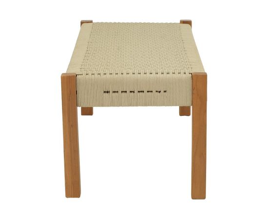 Παγκάκι Uma pakoworld teak ξύλο και pe σχοινί σε φυσική απόχρωση 150x45x40εκ - ΠΑΓΚΑΚΙΑ στο Milonadakis.gr