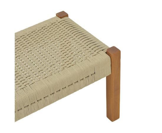 Παγκάκι Uma pakoworld teak ξύλο και pe σχοινί σε φυσική απόχρωση 150x45x40εκ - ΠΑΓΚΑΚΙΑ στο Milonadakis.gr