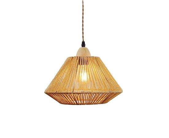 Φωτιστικό οροφής μονόφωτο Ligua pakoworld μέταλλο-σχοινί σε φυσική απόχρωση Φ30x22εκ - ΦΩΤΙΣΤΙΚΑ ΟΡΟΦΗΣ στο Milonadakis.gr