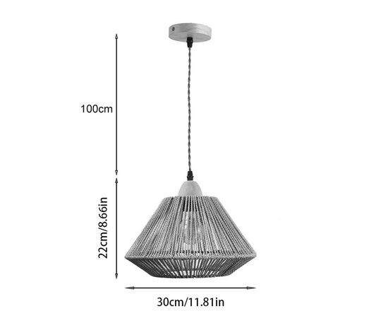 Φωτιστικό οροφής μονόφωτο Ligua pakoworld μέταλλο-σχοινί σε φυσική απόχρωση Φ30x22εκ - ΦΩΤΙΣΤΙΚΑ ΟΡΟΦΗΣ στο Milonadakis.gr
