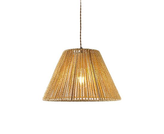 Φωτιστικό οροφής μονόφωτο Lubuto pakoworld μέταλλο-σχοινί σε φυσική απόχρωση Φ34.5x23εκ - ΦΩΤΙΣΤΙΚΑ ΟΡΟΦΗΣ στο Milonadakis.gr