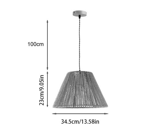 Φωτιστικό οροφής μονόφωτο Lubuto pakoworld μέταλλο-σχοινί σε φυσική απόχρωση Φ34.5x23εκ - ΦΩΤΙΣΤΙΚΑ ΟΡΟΦΗΣ στο Milonadakis.gr