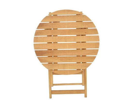 Τραπέζι Letna pakoworld πτυσσόμενο μασίφ ξύλο οξιάς σε φυσική απόχρωση Φ70x75εκ - ΤΡΑΠΕΖΙΑ ΕΞ. ΧΩΡΟΥ στο Milonadakis.gr