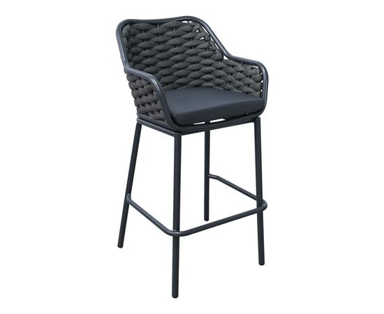 Σκαμπό μπαρ Zuki pakoworld αλουμίνιο με γκρι σκελετό και μαξιλάρι 55x54x109εκ - ΣΚΑΜΠΩ στο Milonadakis.gr