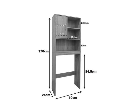 Έπιπλο μπάνιου Tazien pakoworld σε sonoma απόχρωση 60x24x168.5εκ - ΟΡΓΑΝΩΣΗ ΣΠΙΤΙΟΥ στο Milonadakis.gr