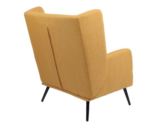 Πολυθρόνα Mareta pakoworld κίτρινο ύφασμα με πόδι σε μαύρη απόχρωση 83x80x99εκ - ΚΑΡΕΚΛΕΣ - ΠΟΛΥΘΡΟΝΕΣ ΕΣ. στο Milonadakis.gr