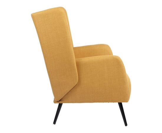 Πολυθρόνα Mareta pakoworld κίτρινο ύφασμα με πόδι σε μαύρη απόχρωση 83x80x99εκ - ΚΑΡΕΚΛΕΣ - ΠΟΛΥΘΡΟΝΕΣ ΕΣ. στο Milonadakis.gr